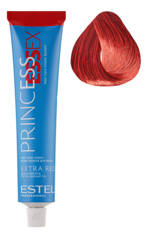 Крем-краска для волос Princess Essex Extra Red 60мл: 77/55 Cтрастная кармен крем краска для волос princess essex extra red 60мл 66 46 зажигательная латина
