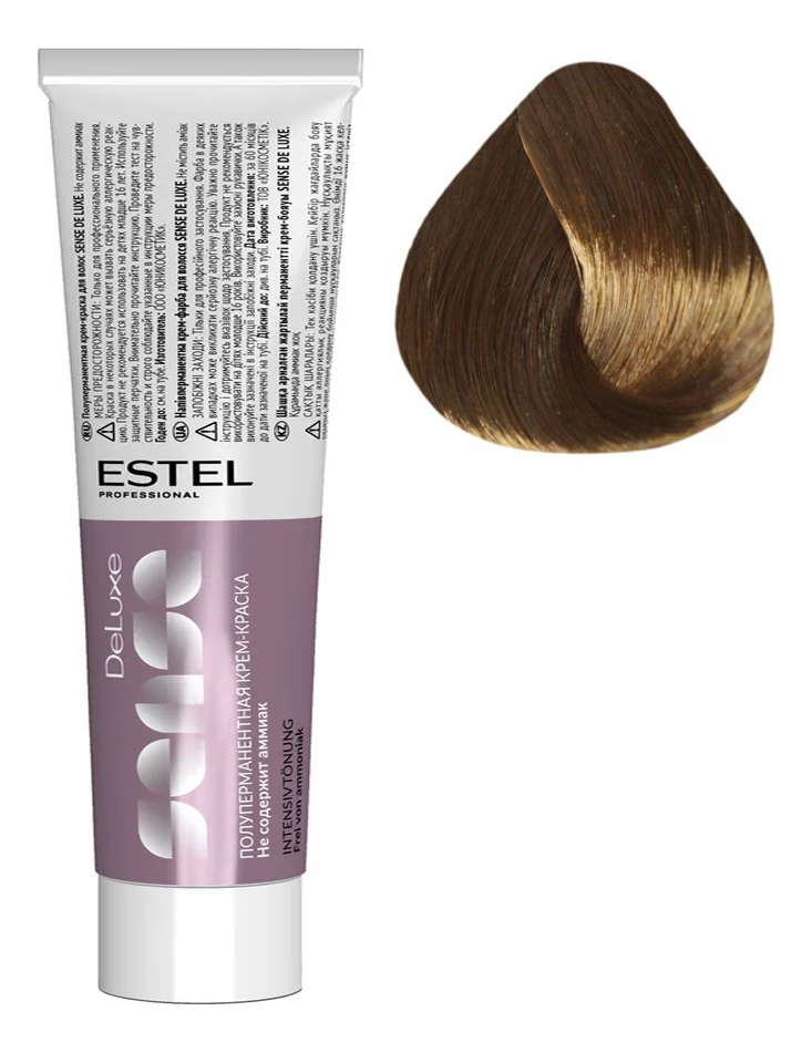 

Полуперманентная крем-краска для волос без аммиака Sense De Luxe 60мл: 6/7 Тёмно-русый коричневый, Полуперманентная крем-краска для волос без аммиака Sense De Luxe 60мл