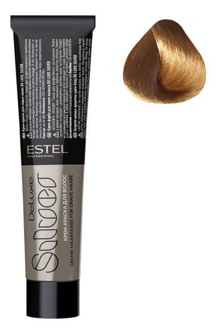 Купить Крем-краска для седых волос De Luxe Silver 60мл: 8/75 Светло-русый коричнево-красный, ESTEL