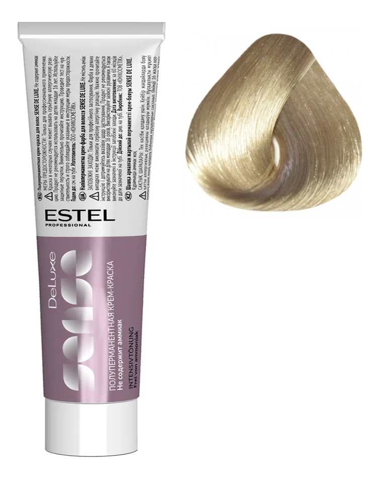 

Полуперманентная крем-краска для волос без аммиака Sense De Luxe 60мл: 9/1 Блондин пепельный, Полуперманентная крем-краска для волос без аммиака Sense De Luxe 60мл