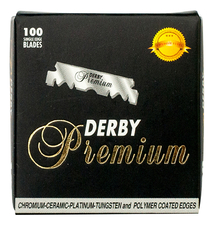 Derby Односторонние лезвия для шаветки Premium 100шт