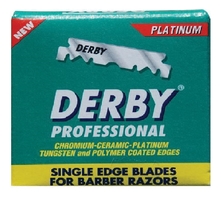 Derby Односторонние лезвия для шаветки Professional 100шт