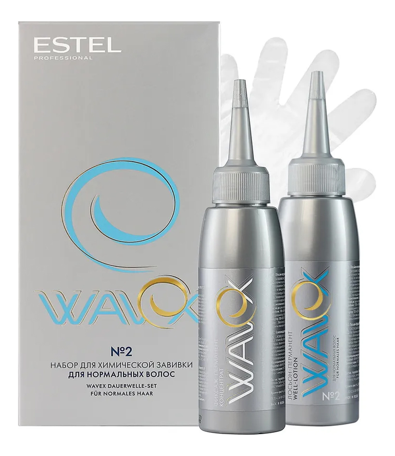 Набор химической завивки для нормальных волос Wavex 2*100мл (лосьон-перманент 100мл + фиксаж-перманент 100мл)