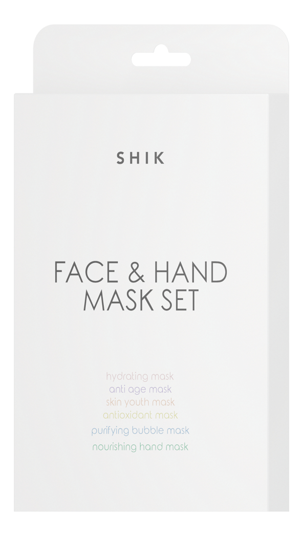 Набор тканевых масок Face  Hand Mask 6шт (маска-пена Purifying Bubble + антивозрастная маска Anti Age + антиоксидантная маска Antioxidant + увлажняющая маска Hydrating + маска-флюид Skin Youth + маска-перчатки д/рук Nourishing Hand)