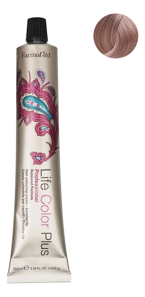 

Стойкая крем-краска для волос Life Color Plus 100мл: 9.21 Светло-жемчужный пепельный блондин, Стойкая крем-краска для волос Life Color Plus 100мл