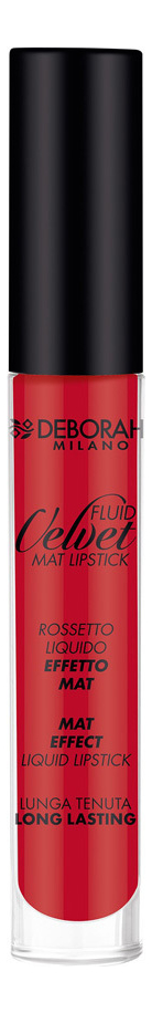 

Жидкая помада для губ матовая Fluid Velvet Mat Lipstick 4,5г: 06 Iconic Red, Жидкая помада для губ матовая Fluid Velvet Mat Lipstick 4,5г