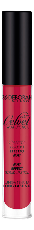 Жидкая помада для губ матовая Fluid Velvet Mat Lipstick 4,5г: 21 Poppy Red