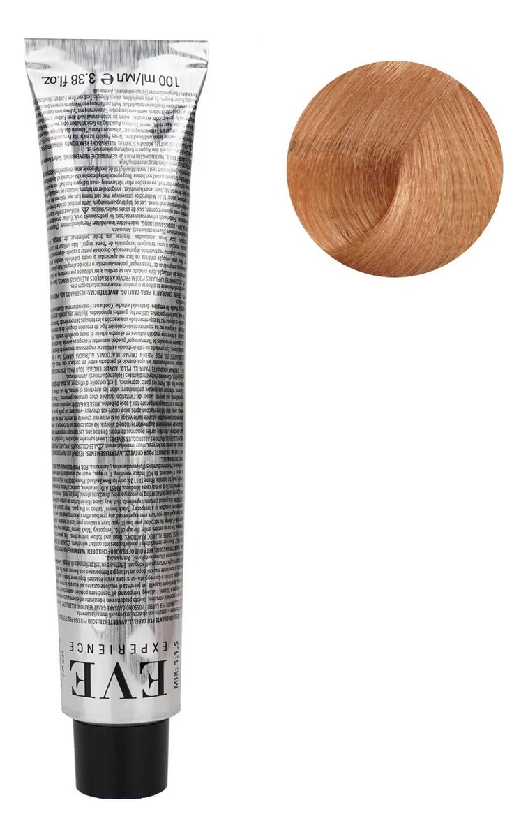 

Крем-краска для волос Eve Experience Color Cream 100мл: 10.43 Платиновый медно-золотистый блондин, Крем-краска для волос Eve Experience Color Cream 100мл