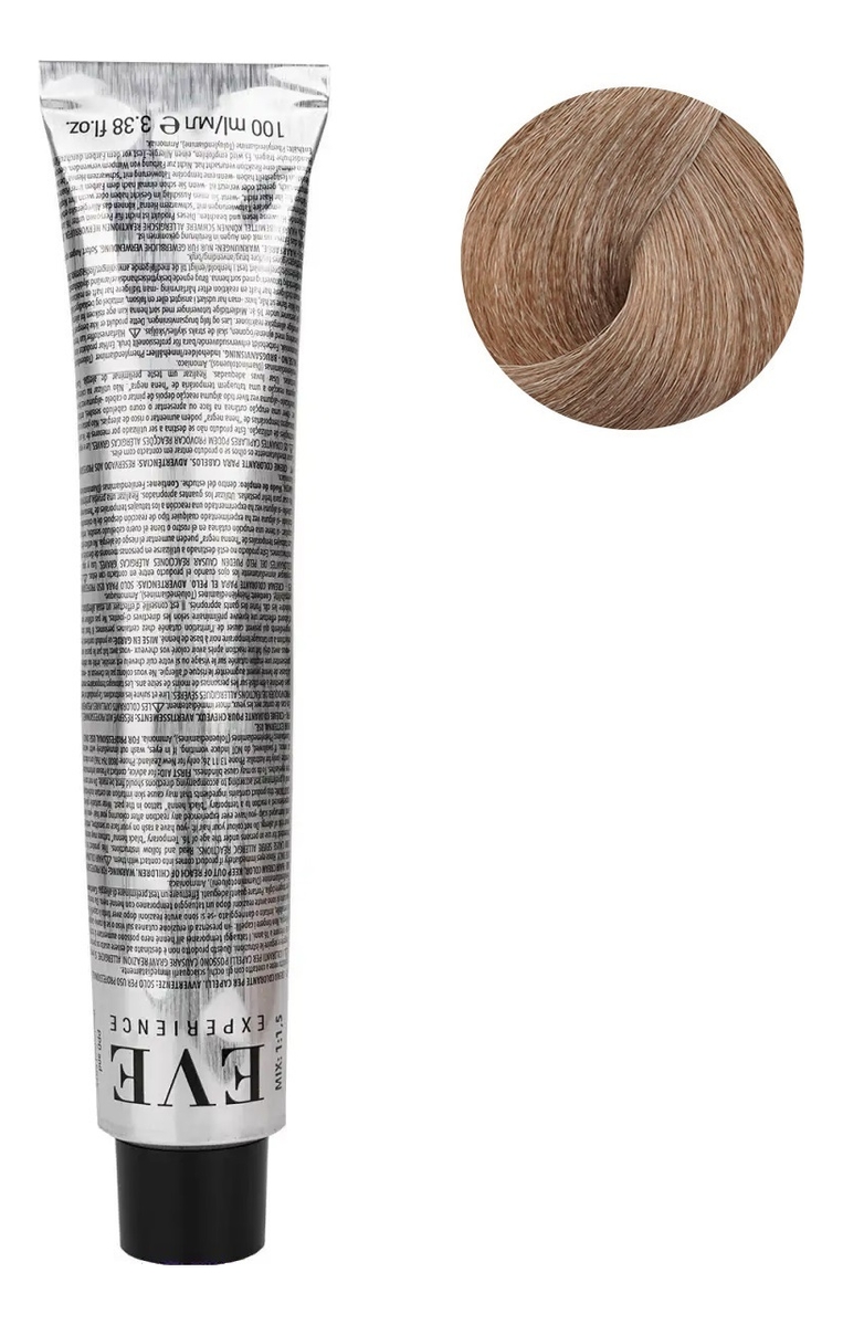

Крем-краска для волос Eve Experience Color Cream 100мл: 9.07 Очень холодный светлый блондин матовый, Крем-краска для волос Eve Experience Color Cream 100мл