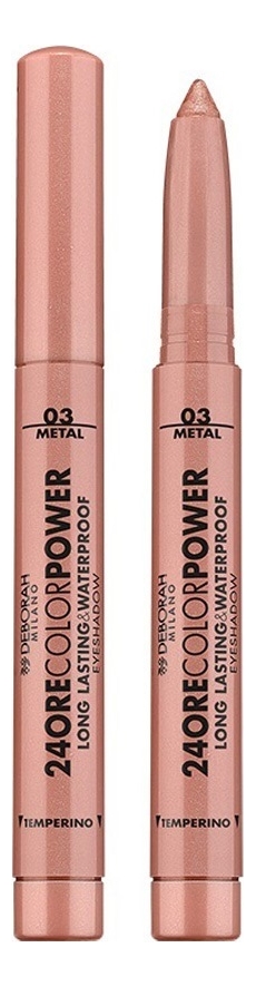 

Стойкие тени для век в карандаше 24 Ore Color Power Eyeshadow 1,4г: 03 Rose Bronze, Стойкие тени для век в карандаше 24 Ore Color Power Eyeshadow 1,4г