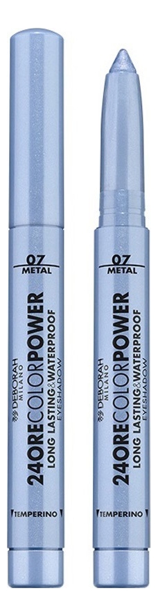 Стойкие тени для век в карандаше 24 Ore Color Power Eyeshadow 1,4г: 07 Light Blue