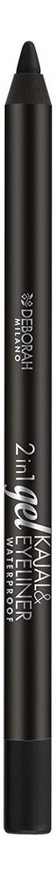 

Карандаш для глаз гелевый 2 In 1 Kajal & Eyeliner Gel 1,4г: 01 Black, Карандаш для глаз гелевый 2 In 1 Kajal & Eyeliner Gel 1,4г