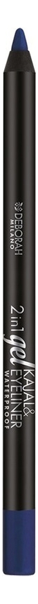 

Карандаш для глаз гелевый 2 In 1 Kajal & Eyeliner Gel 1,4г: 09 Deep Blue, Карандаш для глаз гелевый 2 In 1 Kajal & Eyeliner Gel 1,4г