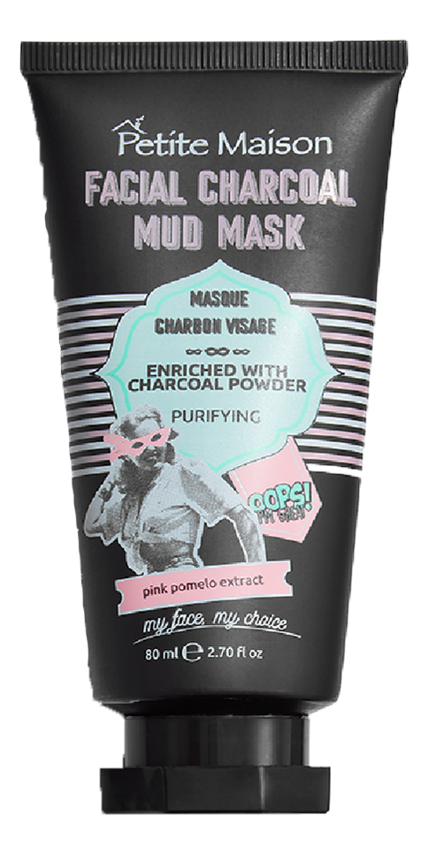 Грязевая маска для лица с древесным углем Facial Charcoal Mud Mask 80мл