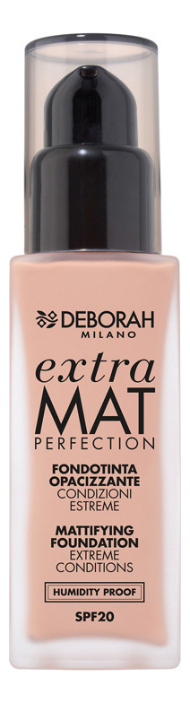 Тональная основа для лица матирующая Extra Mat Perfection Foundation SPF20 30мл: 02 Beige