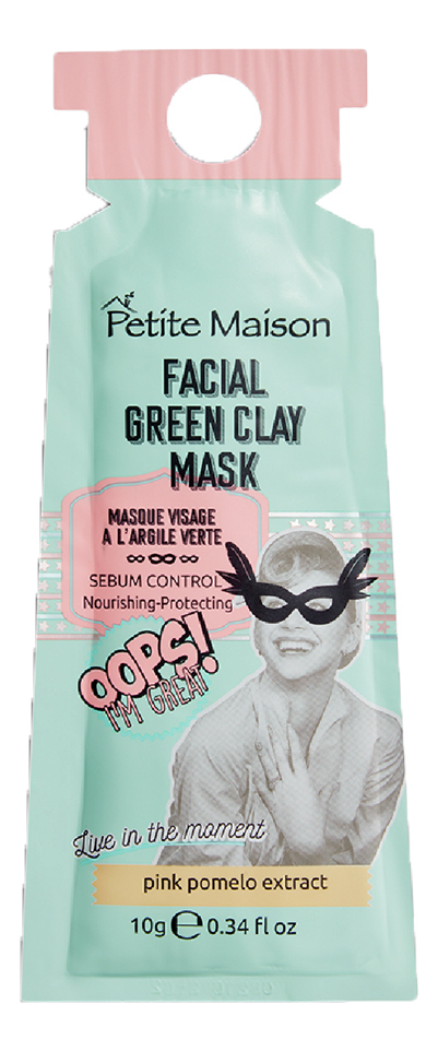 Маска с зеленой глиной для лица Facial Green Clay Mask 10г уход за лицом petite maison маска с зеленой глиной для лица facial green clay mask