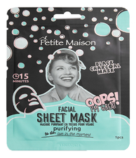 Petite Maison Очищающая маска для лица Facial Sheet Mask Purifying Black Charcoal 25мл