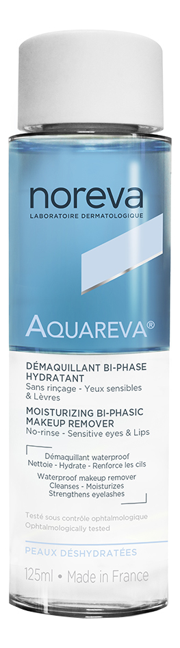 Двухфазный лосьон для снятия макияжа Aquareva Moisturizing Bi-Phasic Makeup Remover 125мл noreva aquareva moisturizing bi phasic makeup remover