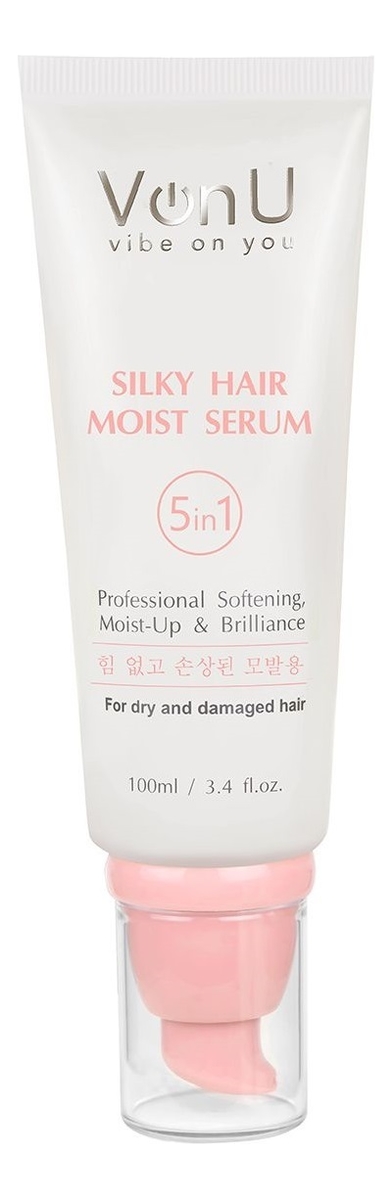 

Сыворотка для ослабленных и поврежденных волос с протеинами шелка 5 в 1 Silky Hair Serum 100мл