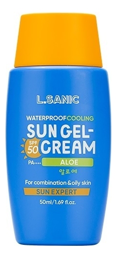 Солнцезащитный гель-крем для лица Sun Expert Aloe Waterproof Cooling Sun Gel-Cream SPF50 PA++++ 50мл солнцезащитный гель крем для лица sun expert aloe waterproof cooling sun gel cream spf50 pa 50мл