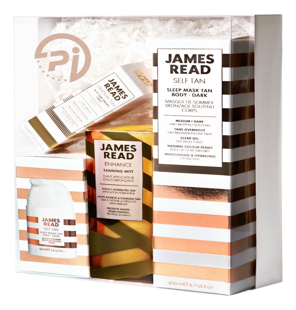 

Набор Night Kiss Of Sun (ночная маска для лица Sleep Mask Tan Darker Face + ночная маска для загара темная Sleep Mask Tan Darker Body + рукавичка для нанесения загара Tanning Mitt + капли-концентрат для лица H2O Tan Drops Face)