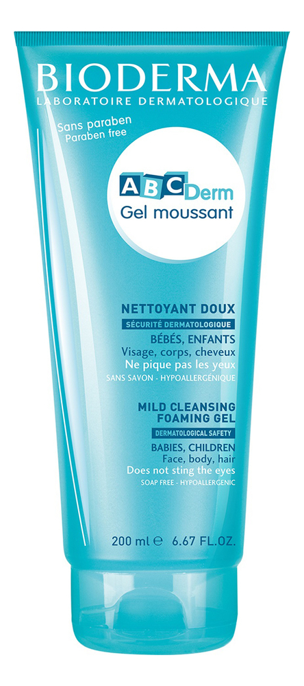 Очищающий гель для лица и тела ABCDerm Gel Moussant Mild Cleansing Foaming 200мл