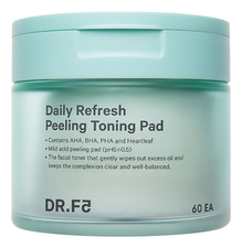 Dr.F5 Тонизирующие пэды для глубокого очищения Daily Refresh Peeling Toning Pad