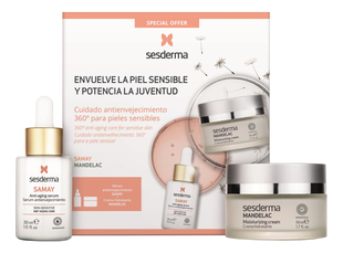 Набор для лица (антивозрастная сыворотка Samay Anti-Aging Serum 30мл + увлажняющий крем Mandelac Moisturizing Cream 50мл)