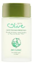 3W CLINIC Освежающий тоник для лица с экстрактом оливы Olive For Man Fresh Skin 150мл