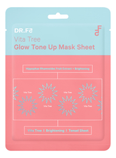 Dr.F5 Витализирующая маска для выравнивания тона лица Vita Tree Glow Tone Up Mask Sheet 23мл
