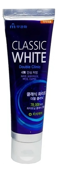

Отбеливающая зубная паста с микрогранулами Classic White Double Clinic 110г