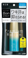 LION Дезодорант-антиперспирант нано-ионный Ban Premium Roll On Gold Label 40мл