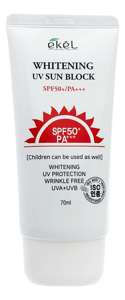 Солнцезащитный крем для лица с муцином улитки Whitening UV Sun Block SPF50+ PA+++ 70мл