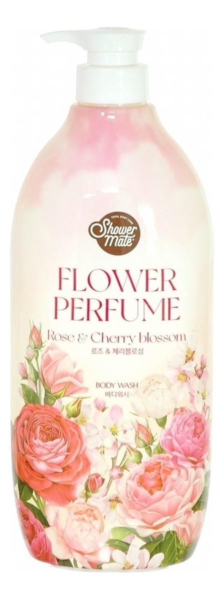 Гель для душа с экстрактом дамасской розы Flower Perfume 900мл