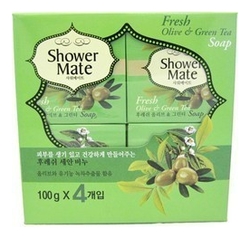 Мыло Shower Mate Olive & Green Tea 100г: Мыло 4шт