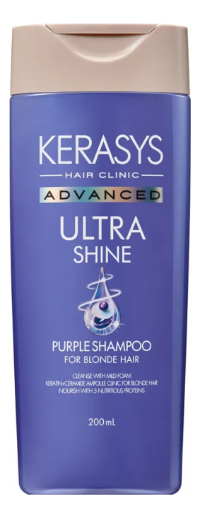 Шампунь для волос Идеальный блонд Advanced Ultra Shine Purple Shampoo 200мл kerasys шампунь с церамидными ампулами идеальный блонд advanced ultra shine purple shampoo 200мл