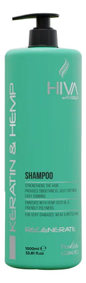 

Шампунь для волос Hiva Keratin & Hemp Shampoo 1000мл