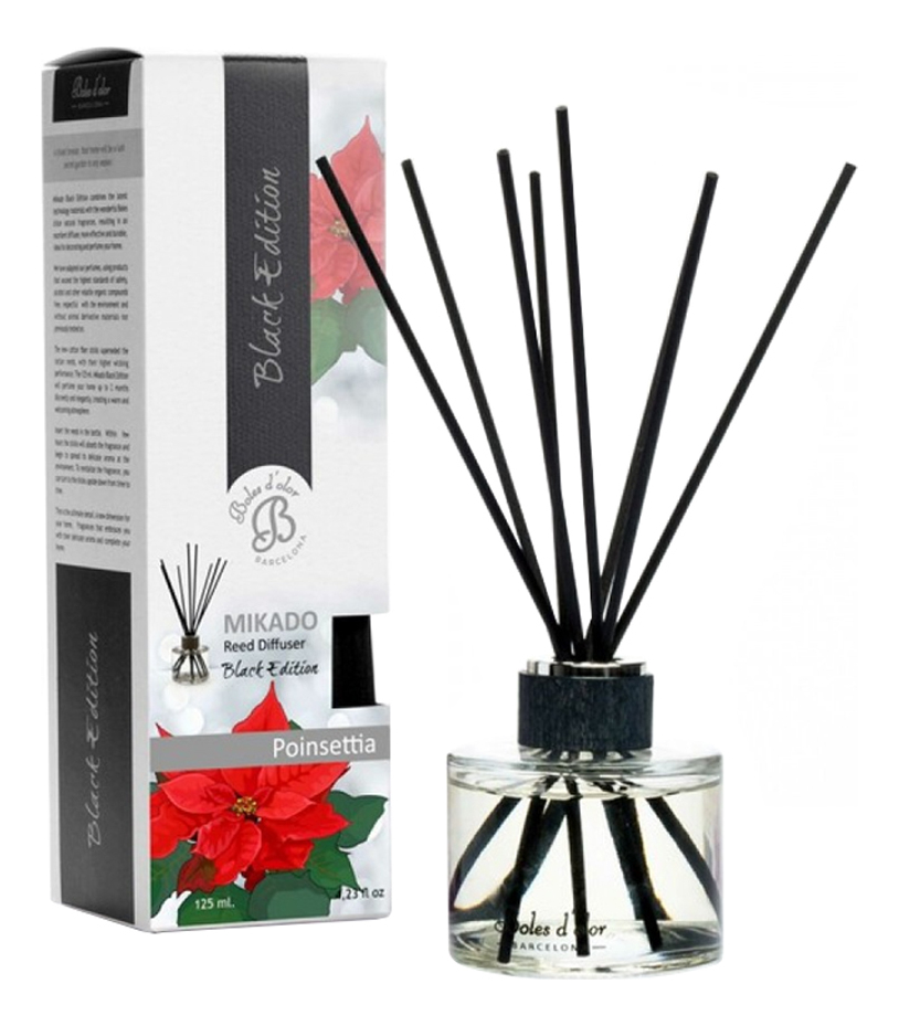 

Ароматический диффузор Black Edition Poinsettia (Пуансеттия): ароматический диффузор 125мл, Ароматический диффузор Black Edition Poinsettia (Пуансеттия)