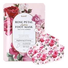 Koelf Маска-носочки для ног с экстрактом розы Rose Petal Satin Foot Mask