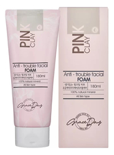 Grace Day Пенка для умывания с розовой глиной Pink Clay Anti-Trouble Facial Foam 180мл