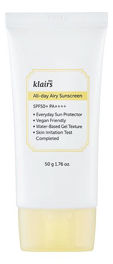 

Солнцезащитный крем для лица и шеи All-Day Airy Sunscreen SPF50+ PA++++ 50г