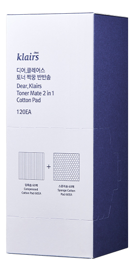 

Хлопковые пэды для лица Toner Mate 2 In 1 Cotton Pad 120шт