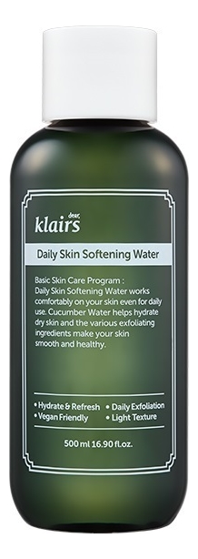 Отшелушивающий тоник для лица Daily Skin Softening Water: Тоник 500мл