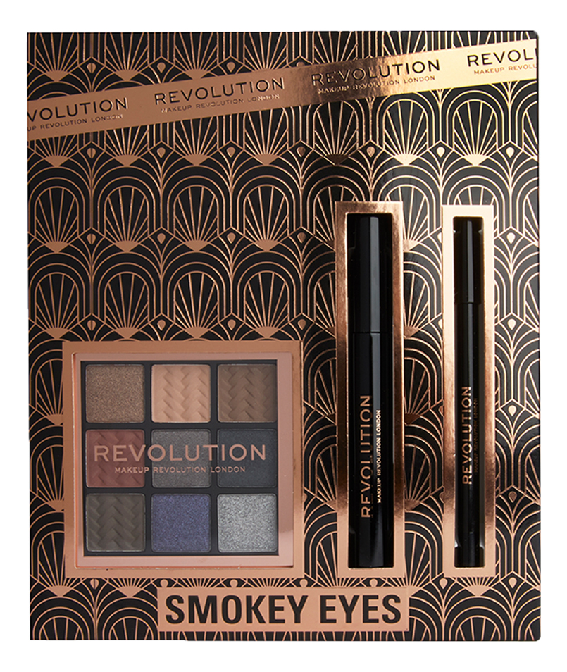 

Набор Smokey Eyes (палитра теней для век + черный карандаш для глаз + тушь для ресниц)