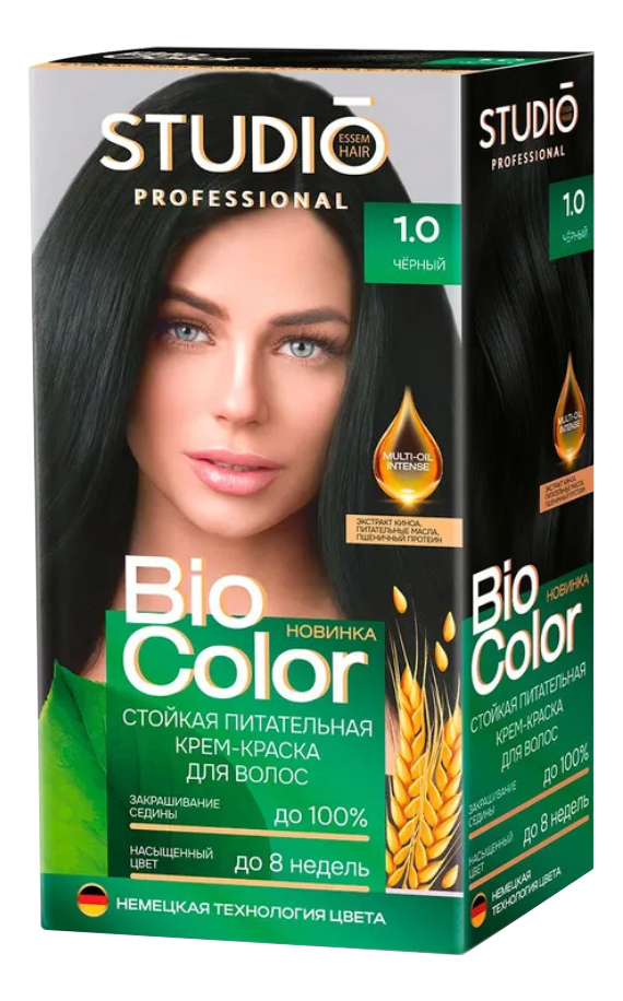 Стойкая краска для волос Biocolor 2*50/15мл: 1.0 Черный