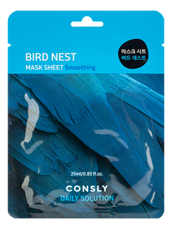 Тканевая маска для лица с экстрактом ласточкиного гнезда Daily Solution Bird Nest Mask Sheet 25мл Маска 1шт 39₽