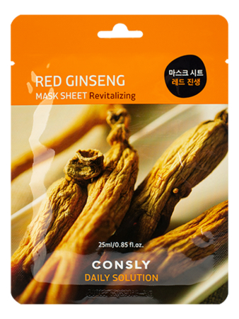 Тканевая маска для лица с экстрактом красного женьшеня Daily Solution Red Ginseng Mask Sheet 25мл: Маска 1шт тканевая маска для лица с экстрактом красного женьшеня daily solution red ginseng mask sheet 25мл маска 1шт