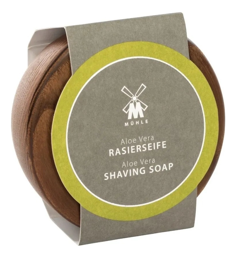 

Твердое мыло для бритья в деревянной чаше Skin Care Aloe Vera Shaving Soap 65г (алоэ вера)