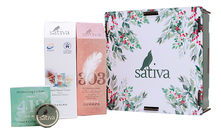 Sativa Набор (крем д/рук No11 50мл + крем-дезодорант д/тела No302 50мл + бальзам д/губ No412 8г)