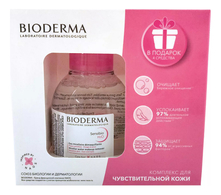 Bioderma Комплекс для чувствительной кожи лица Sensibio (мицеллярная вода 100мл + легкий крем 5мл + насыщенный крем 5мл + гель для умывания 8мл + гель для кожи вокруг глаз 2мл)